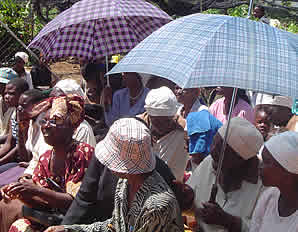 Part of the crowd that braved the scorching sun at Chikuku