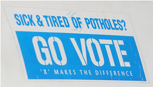 Say no to potholes - Car sticker