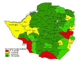 Average Cereals Available to Rural District Population