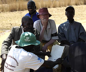Villagers from the Goromonzi community discuss some of the problems they are facing in their community