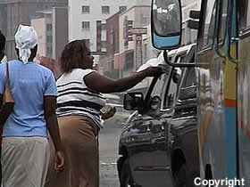 WOZA demonstrators distribute information