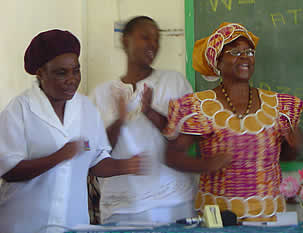 The women from Dzidzai Foundation College could not hide their joy for the support they have been given by the Canada Fund for Local Initiatives (CFLI).