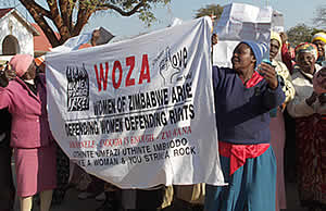 Members of WOZA in Insiza declare their victory for tough love